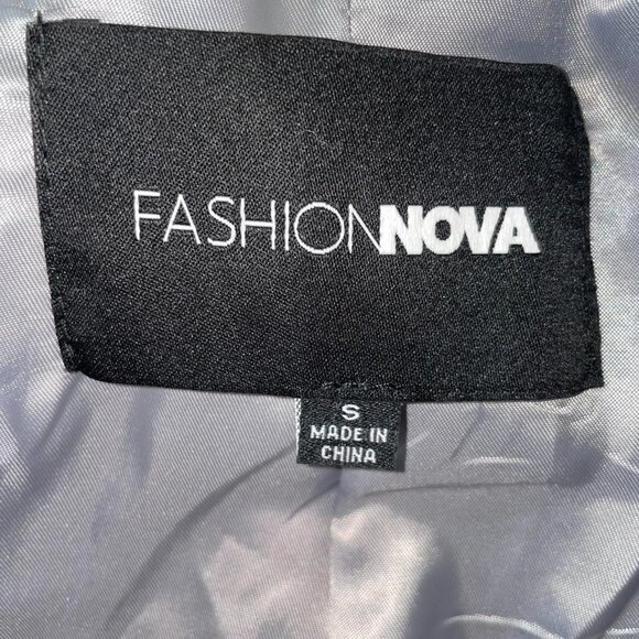 Fashion Nova Plaid Wool Blend Longline Coat | Women’s Size S - Picture 4 of 5